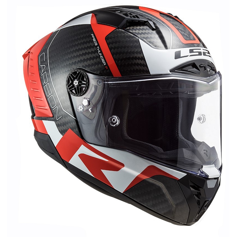 LS2 FF805 Thunder C Racing1 cască de motocicletă integrală LS2 FF805 Thunder C Racing1 negru-alb-roșu