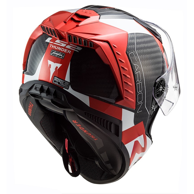 LS2 FF805 Thunder C Racing1 cască de motocicletă integrală LS2 FF805 Thunder C Racing1 negru-alb-roșu