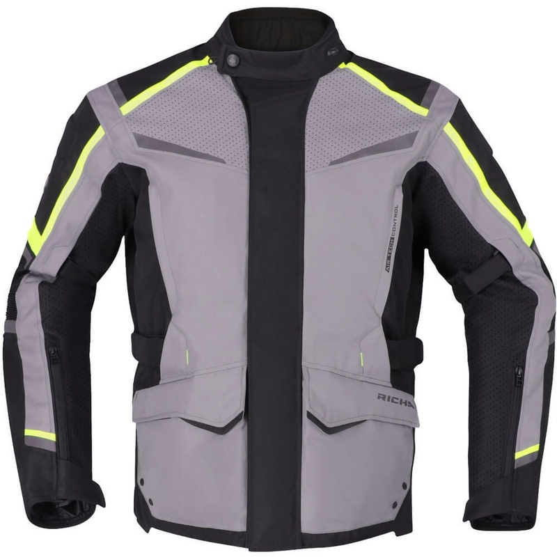 Jachetă pentru motociclete RICHA Tundra negru-gri-galben-fluo lichidare