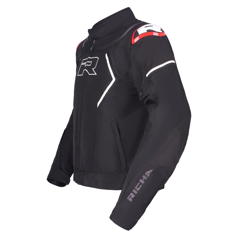 Jachetă pentru motociclete RICHA Vendetta negru-alb-roșu lichidare