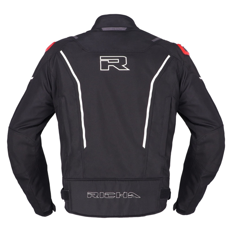 Jachetă pentru motociclete RICHA Vendetta negru-alb-roșu lichidare