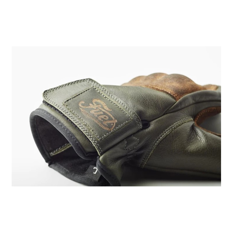 Mănuși de motocicletă Fuel Rodeo verde-maro