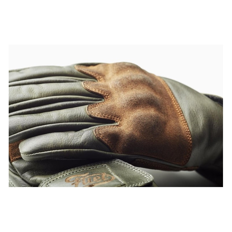 Mănuși de motocicletă Fuel Rodeo verde-maro