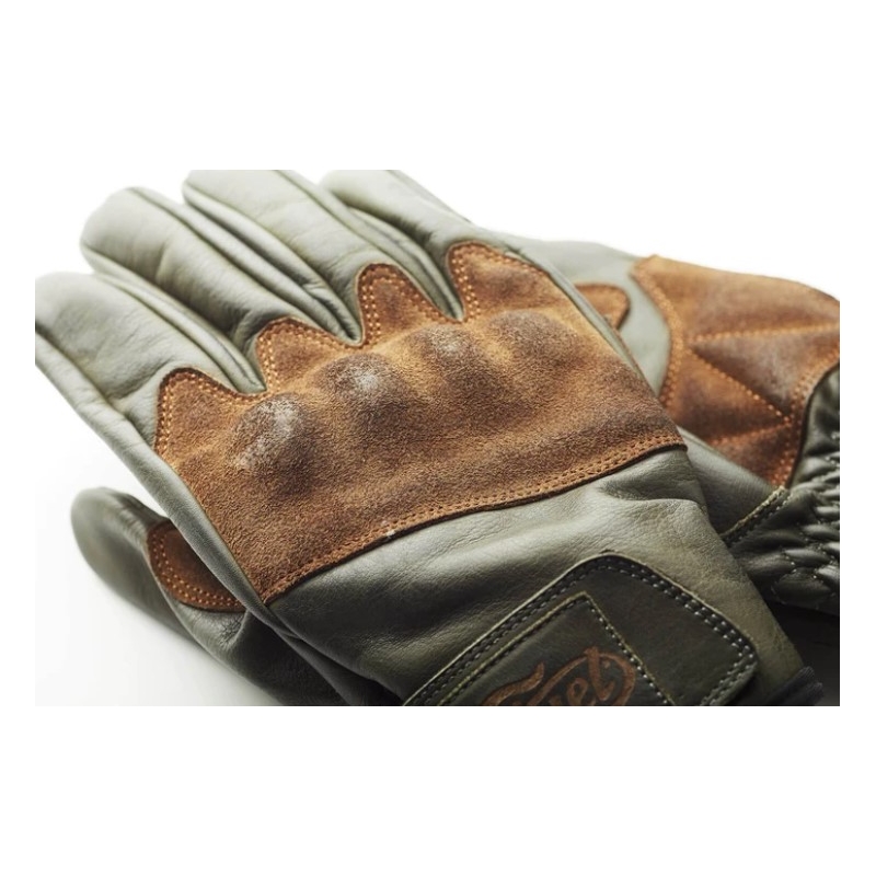 Mănuși de motocicletă Fuel Rodeo verde-maro