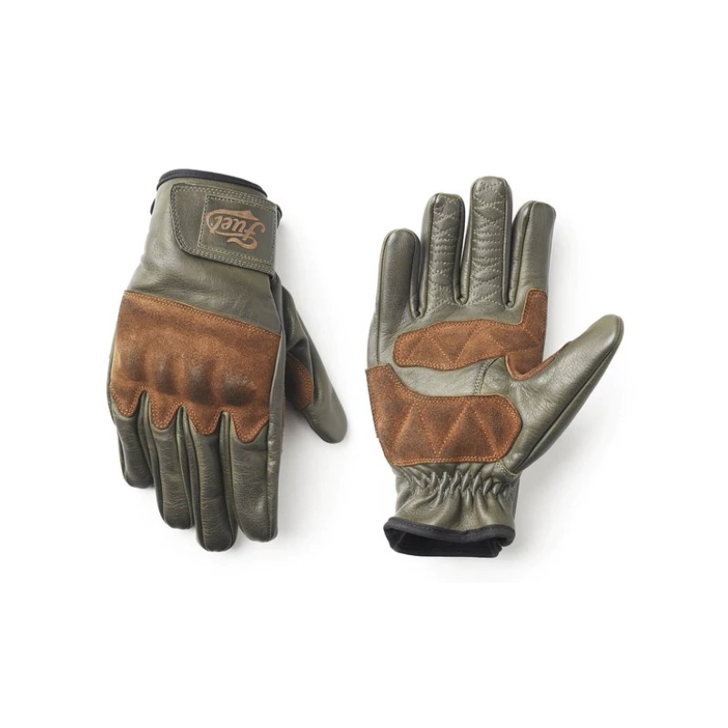 Mănuși de motocicletă Fuel Rodeo verde-maro