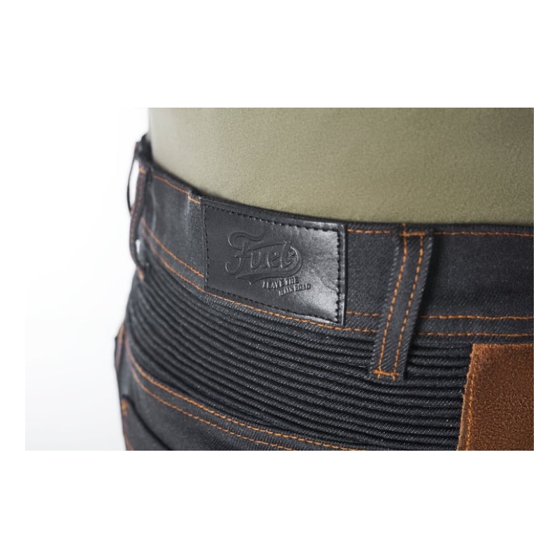 Pantaloni pentru motociclete Fuel Sergeant 2 Waxed maro și negru