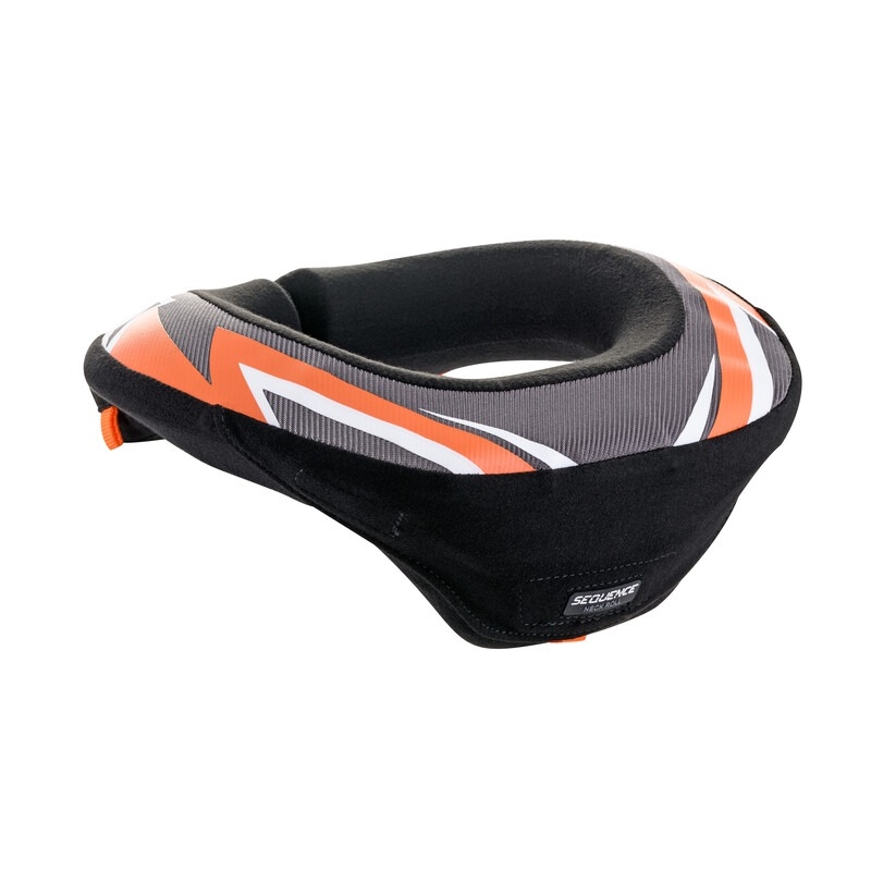 Alpinestars Sequence Youth Neck Protector negru, alb și portocaliu