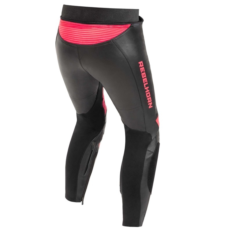 Pantaloni pentru femei Rebelhorn Rebel Rebel Black-Fluo Pink pentru motociclete
