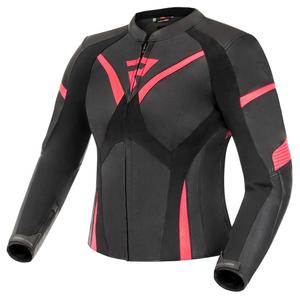 Jachetă de motocicletă pentru femei Rebelhorn Rebel Black-Fluo Pink