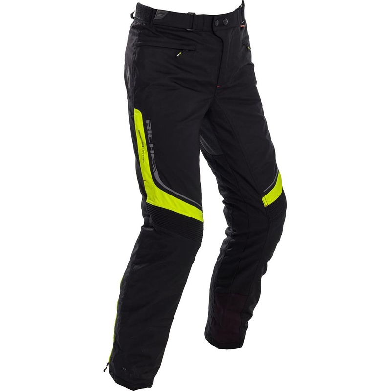 Pantaloni de motocicletă RICHA Colorado negru-galben-fluo lichidare