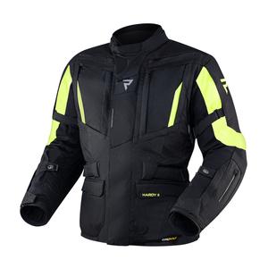 Jachetă pentru motociclete Rebelhorn Hardy II negru-galben-fluo