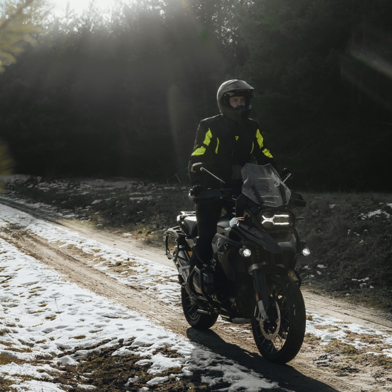 Jachetă pentru motociclete Rebelhorn Hardy II negru-galben-fluo lichidare