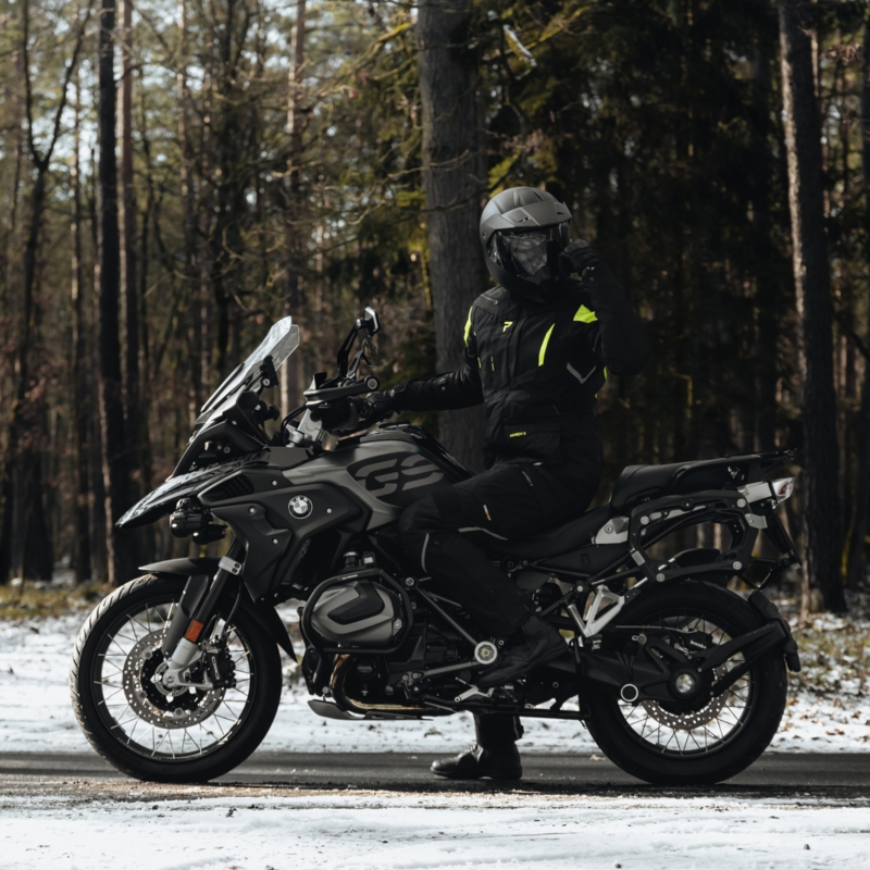 Jachetă pentru motociclete Rebelhorn Hardy II negru-galben-fluo lichidare