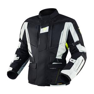 Rebelhorn Hardy II jachetă de motocicletă gri-negru-galben-fluo