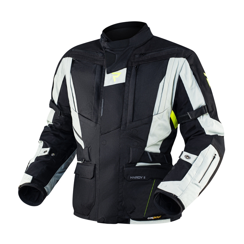Rebelhorn Hardy II jachetă de motocicletă gri-negru-galben-fluo lichidare
