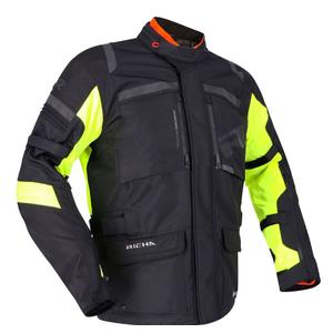 Jachetă pentru motociclete RICHA Brutus GTX negru-galben-fluo lichidare