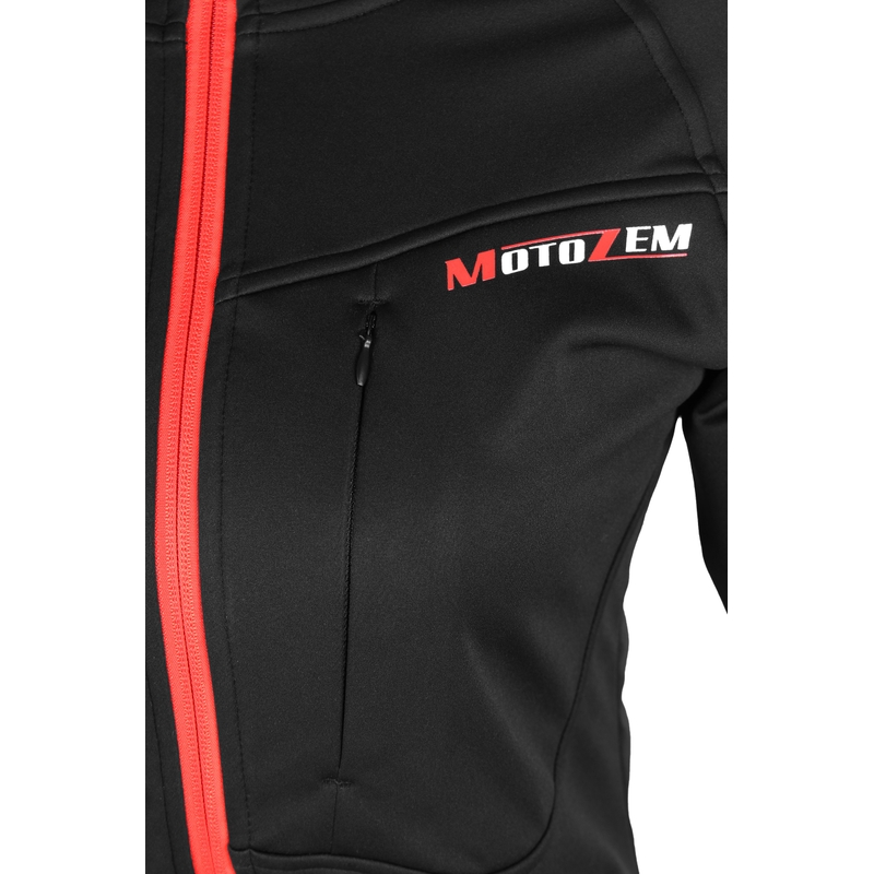 Geacă softshell pentru femei MotoZem Racing Team negru-roșu