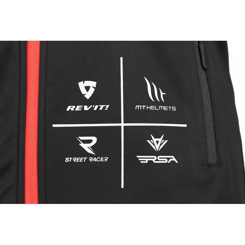 Geacă softshell pentru femei MotoZem Racing Team negru-roșu