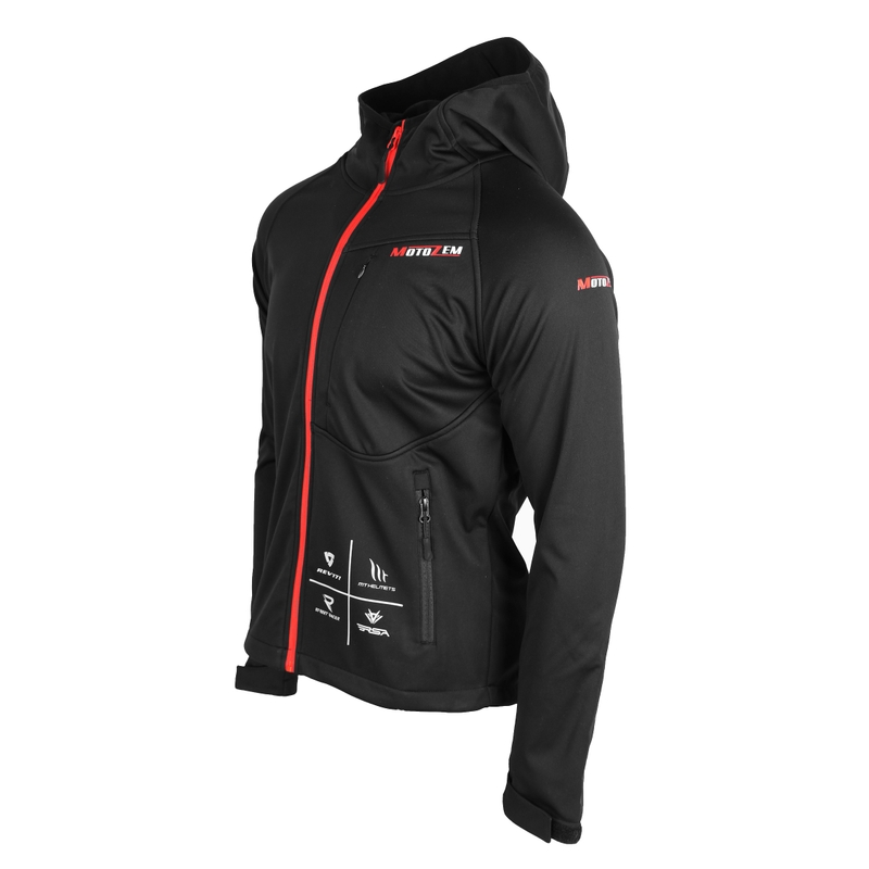 Geacă softshell MotoZem Racing Team negru-roșu