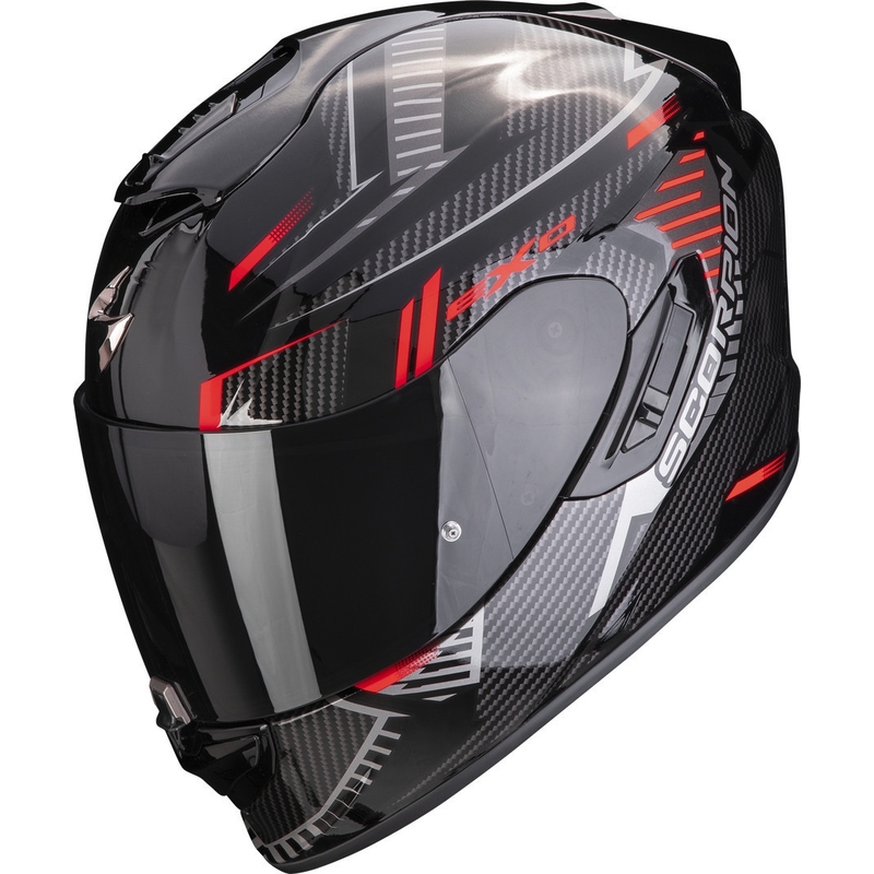 Cască integrală pentru motociclete Scorpion EXO-1400 EVO Air Shell negru-roșu