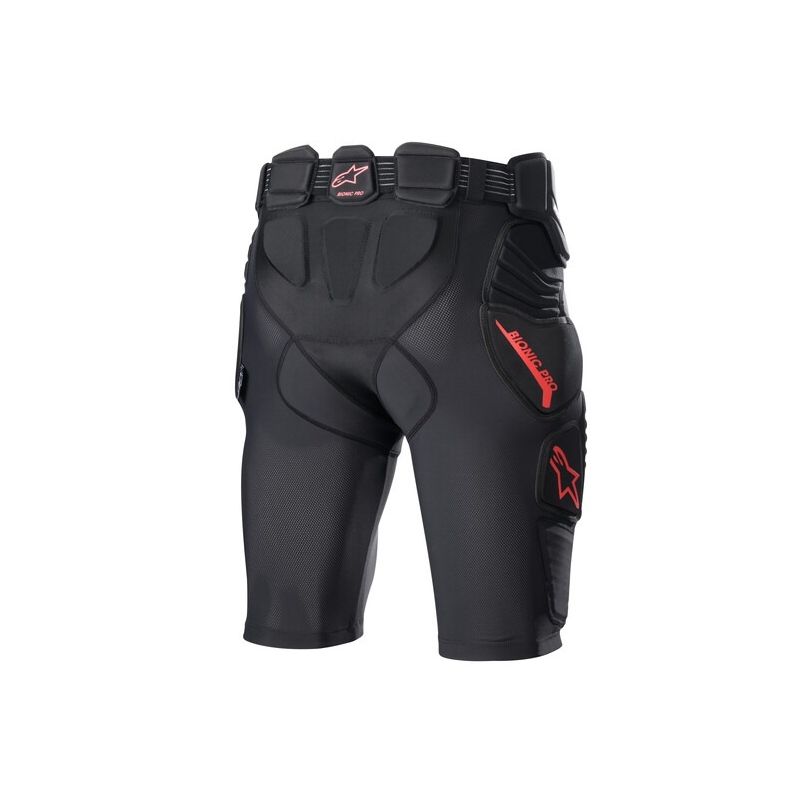 Alpinestars Bionic Pro pantaloni scurți de motocross negru și roșu