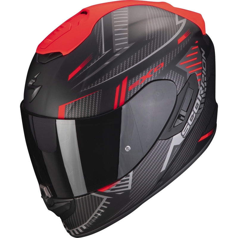 Cască integrală pentru motociclete Scorpion EXO-1400 EVO Air Shell negru-roșu mat