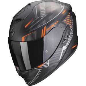 Cască integrală pentru motociclete Scorpion EXO-1400 EVO Air Shell negru-portocaliu mat
