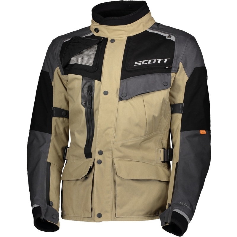 Geacă de motocicletă SCOTT Voyager Dryo maro-gri maro-gri
