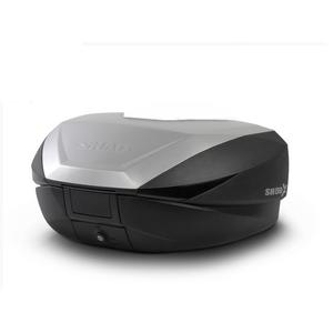 Top case SHAD SH59X D0B59200 negru cu capac de aluminiu (expandable concept) with PREMIUM SMART lock and backrest