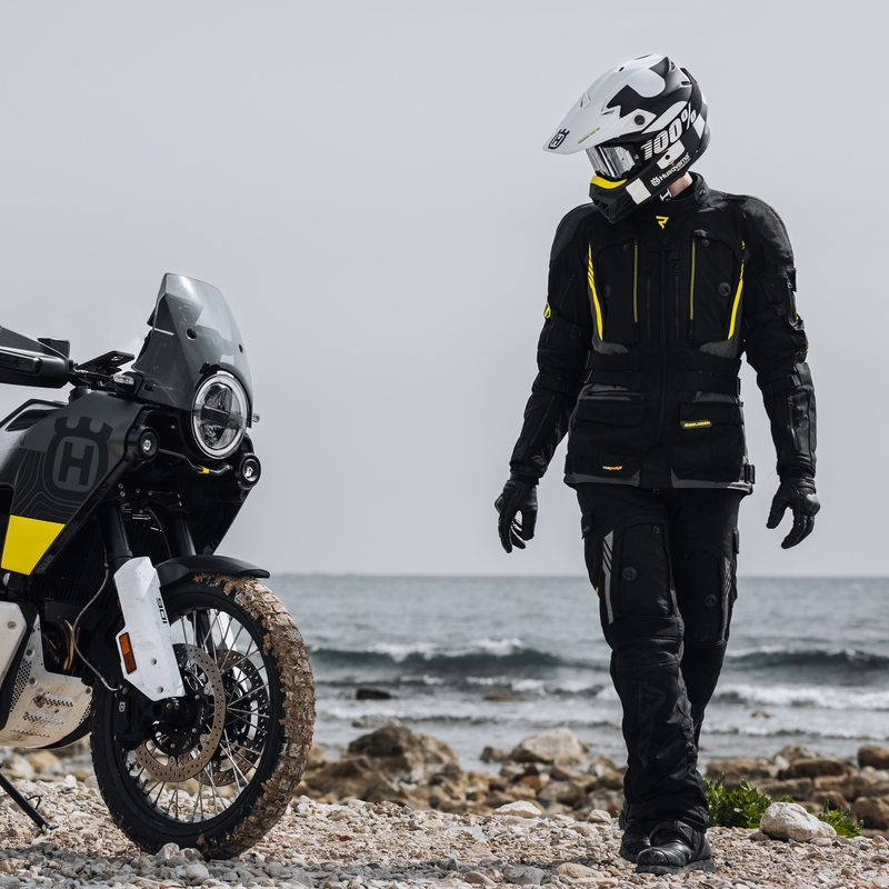 Rebelhorn Patrol jachetă de motocicletă negru-gri-gri-fluo-galbenă