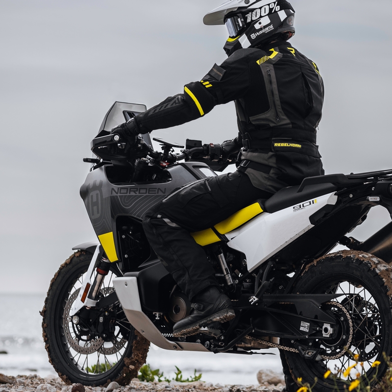 Rebelhorn Patrol jachetă de motocicletă negru-gri-gri-fluo-galbenă