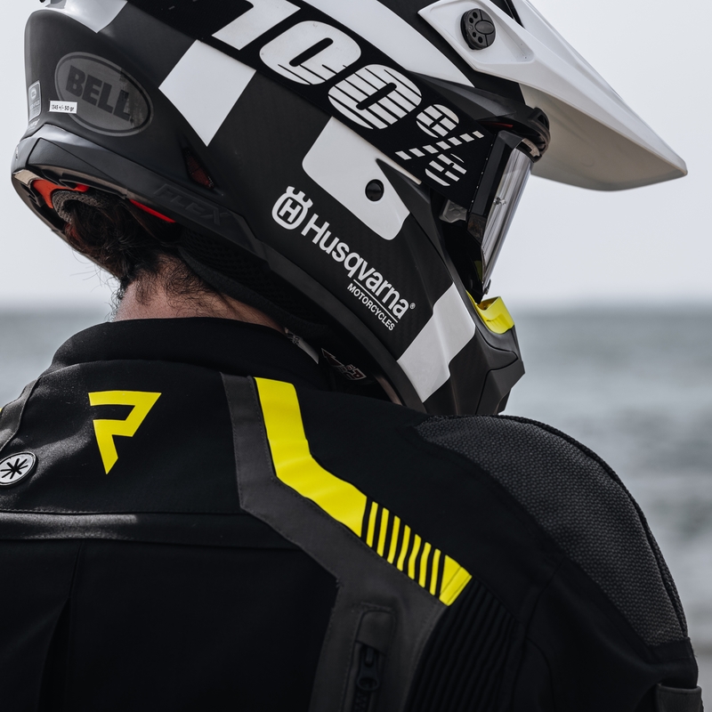 Rebelhorn Patrol jachetă de motocicletă negru-gri-gri-fluo-galbenă