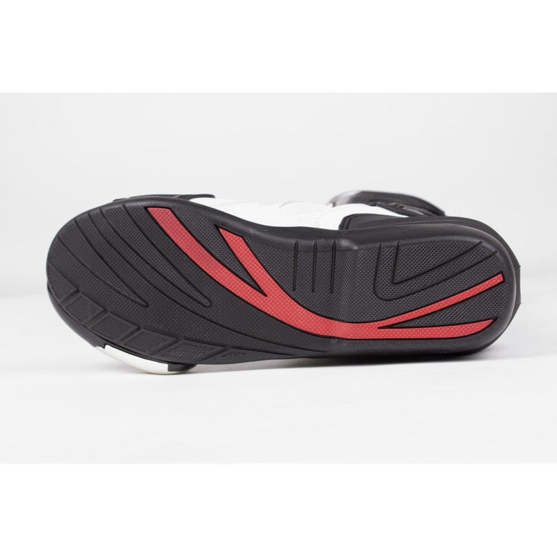 Ghete moto RSA GP-01 negru și alb