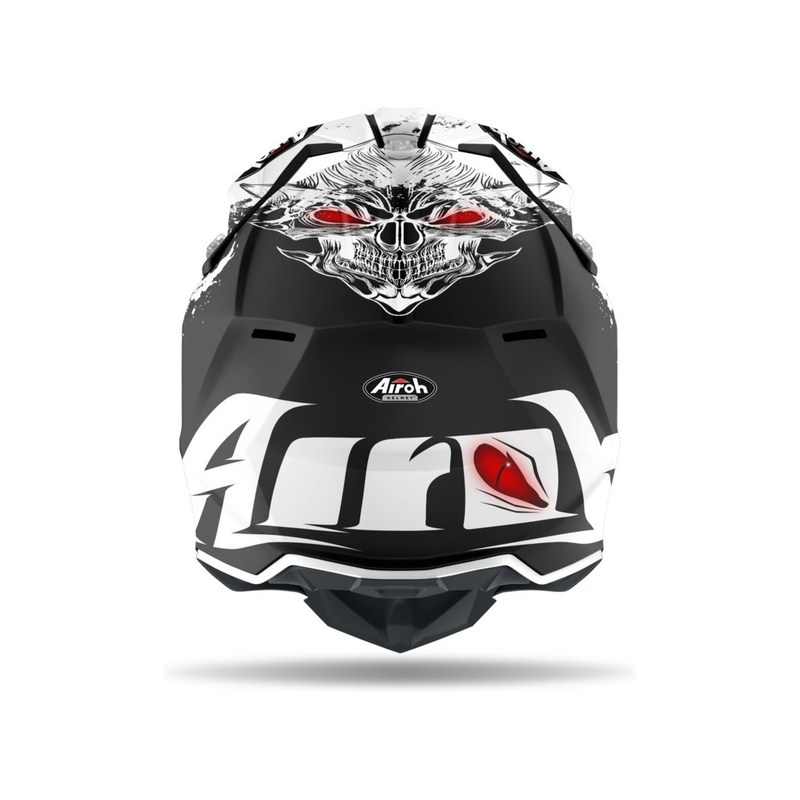 Cască de motocross pentru copii Airoh Wraap Youth Beast negru și alb