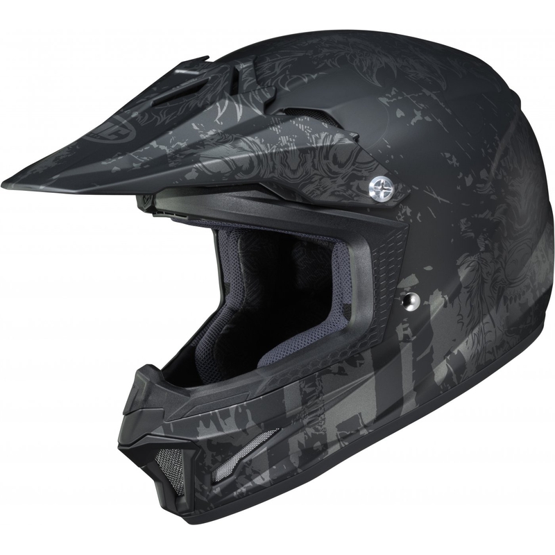 Cască de motocross pentru copii HJC CL-XY II Creeper MC5SF negru-gri