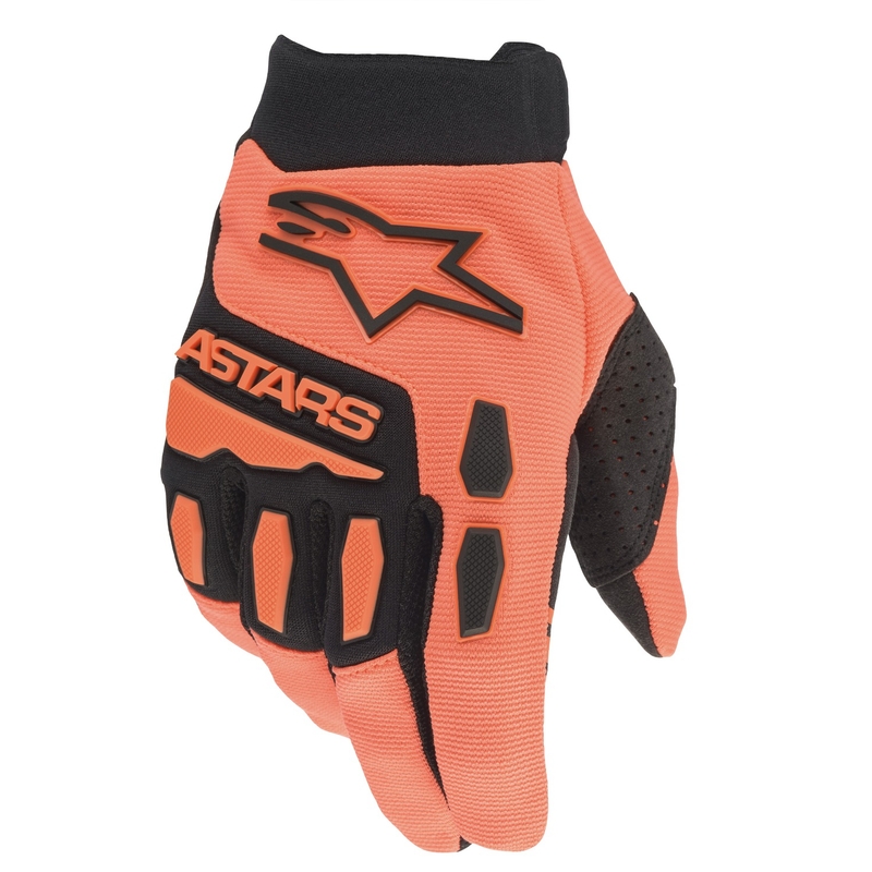 Alpinestars Full Bore Kids Motocross Mănuși negru și portocaliu