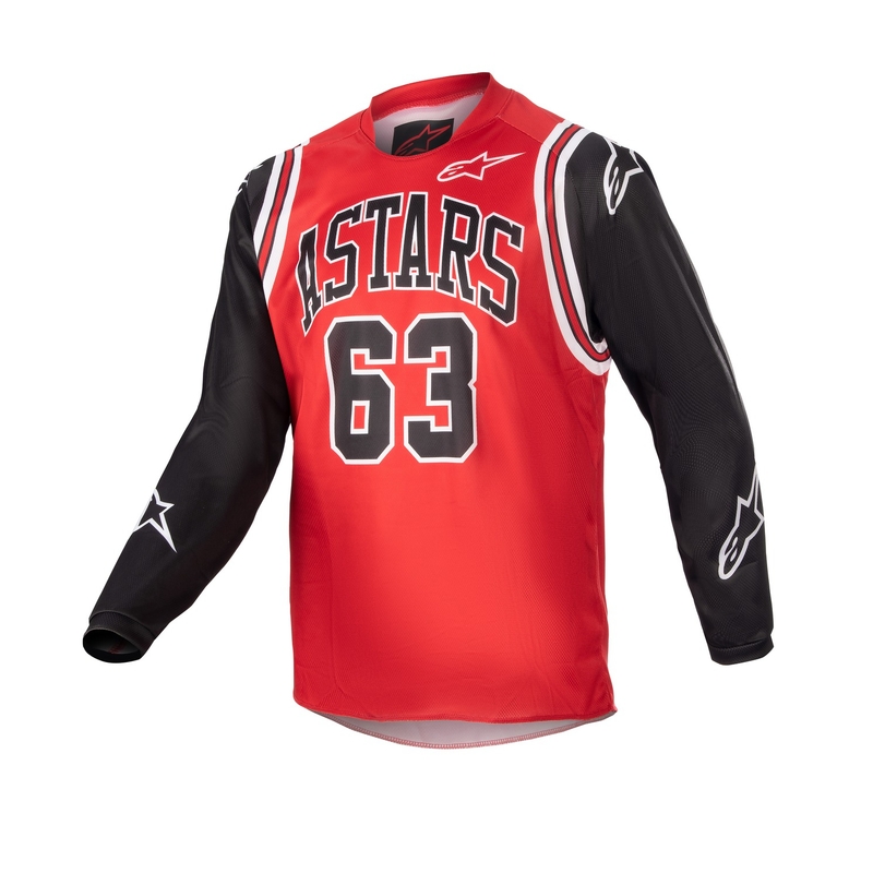 Alpinestars Racer Acumen ediție limitată roșu, negru și alb pentru copii Motocross Jersey