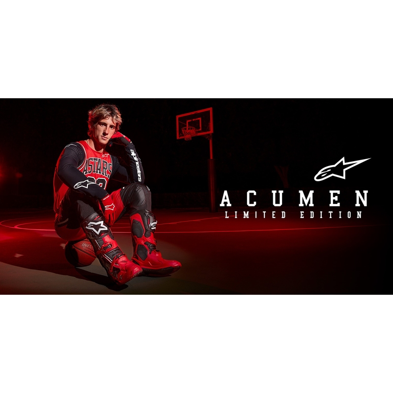 Alpinestars Racer Acumen ediție limitată roșu, negru și alb pentru copii Motocross Jersey
