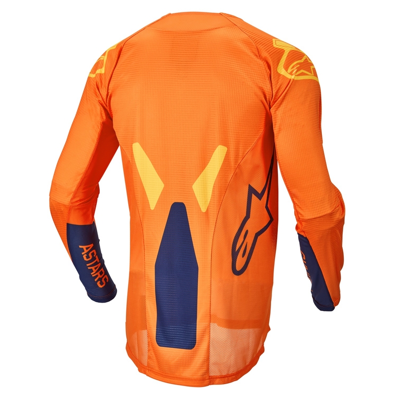 Tricoul de motocros pentru copii Alpinestars Racer Factory portocaliu-albastru-galben