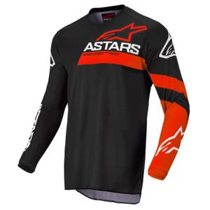 Copii motocross tricou Alpinestars Racer Chaser negru și roșu