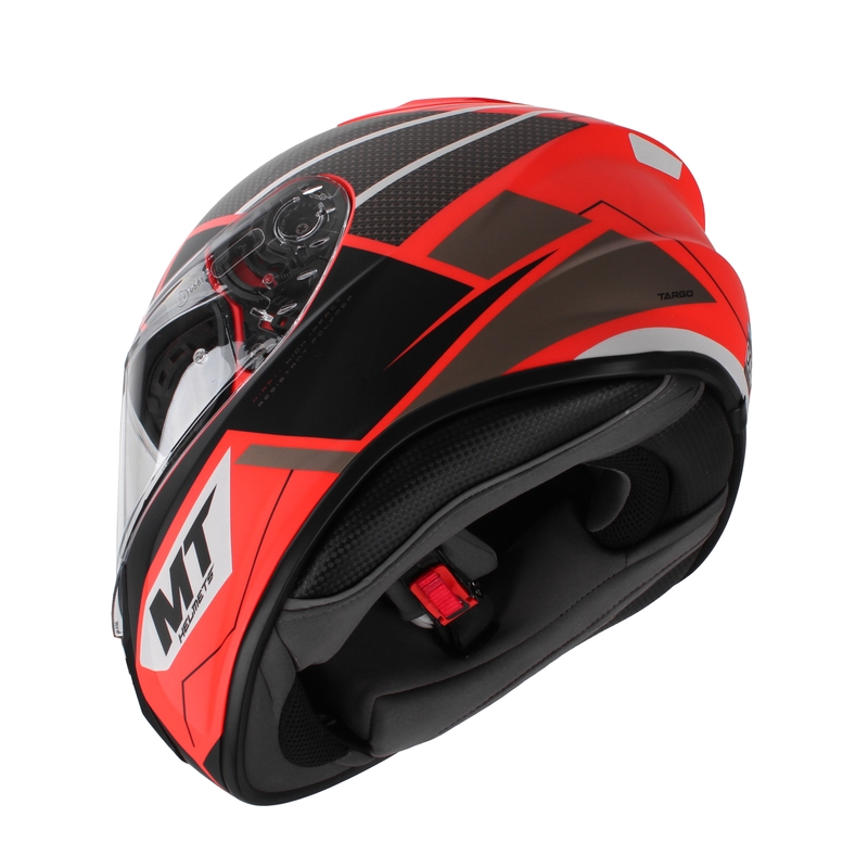 MT Targo Podium Podium D5 cască de motociclist integrală roșu-negru lichidare