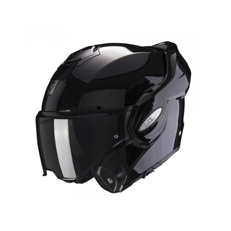 Cască modulară Scorpion EXO-TECH EVO neagră lucioasă