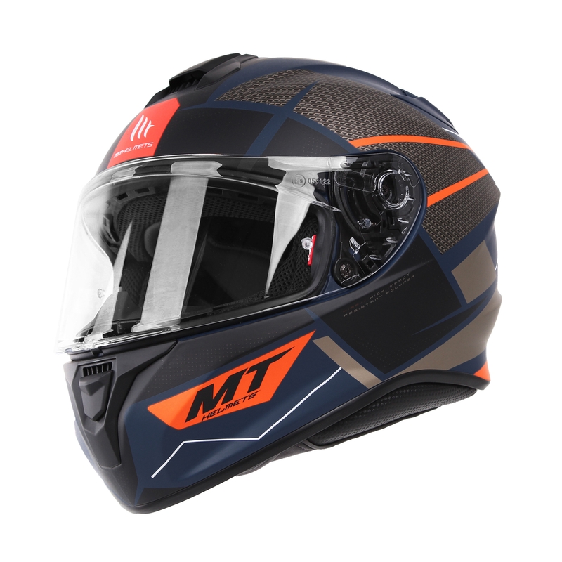 MT Targo Podium Podium D7 cască de motocicletă integrală negru și albastru lichidare