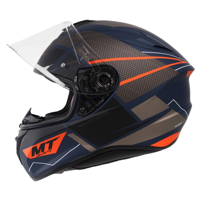 MT Targo Podium Podium D7 cască de motocicletă integrală negru și albastru lichidare