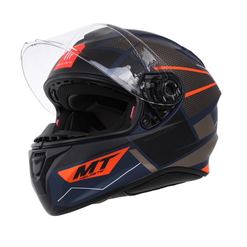 MT Targo Podium Podium D7 cască de motocicletă integrală negru și albastru lichidare