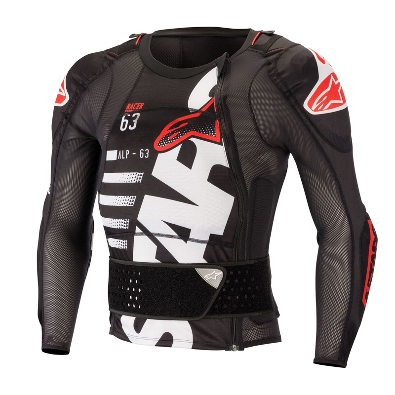 Protecție de corp Alpinestar Sequence Protection negru-alb-roșu