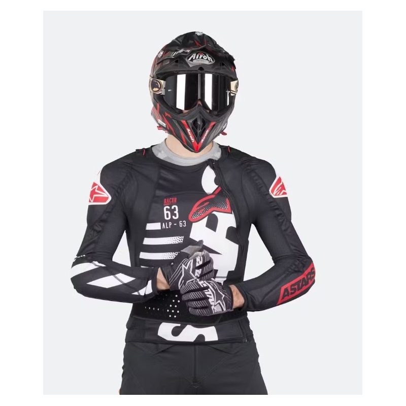 Protecție de corp Alpinestar Sequence Protection negru-alb-roșu