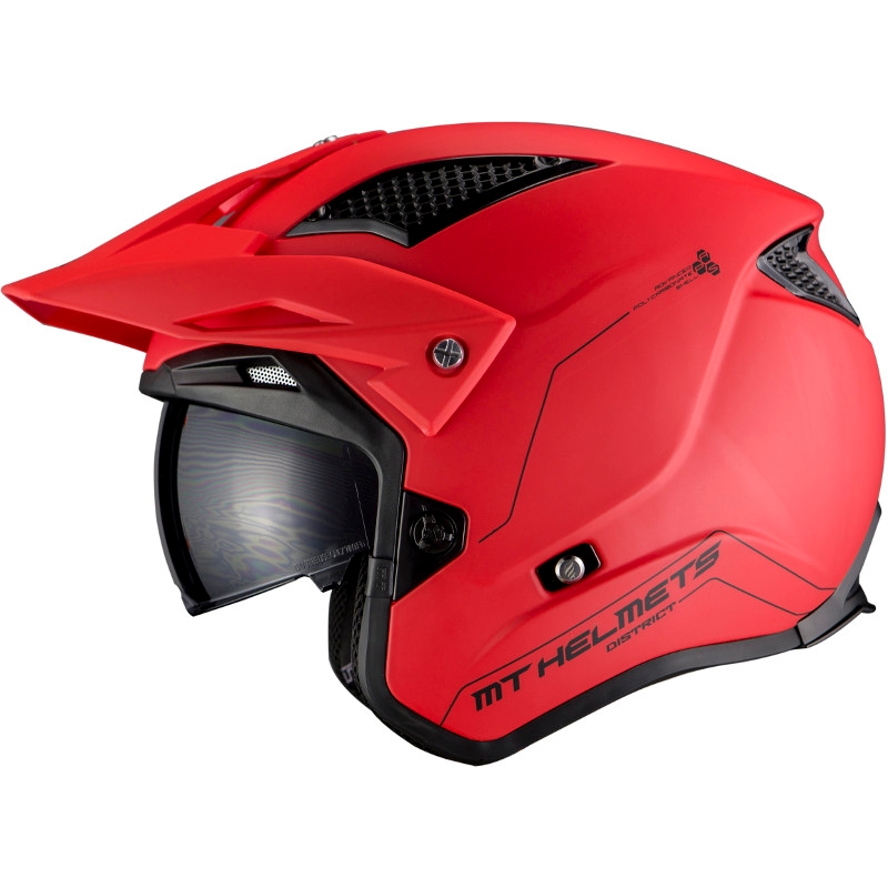 MT District SV Solid A5 cască de motocicletă pentru trialuri deschise MT District SV Solid A5 roșu