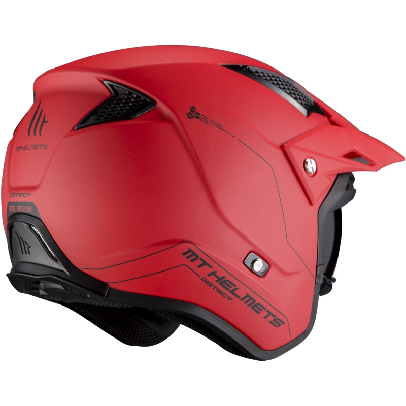 MT District SV Solid A5 cască de motocicletă pentru trialuri deschise MT District SV Solid A5 roșu