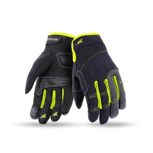Mănuși pentru motociclete SEVENTY DEGREES SD-C48 negru-galben-fluo